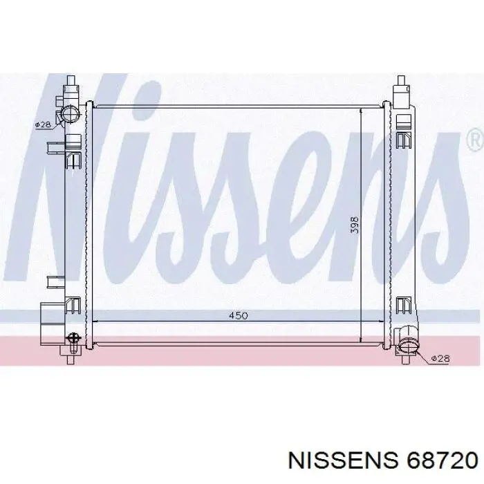 Água radiador Nissens 68720 precio, desde 148,44 EUR