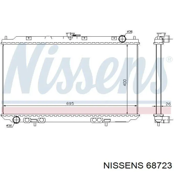 68723 Nissens Refrigeración del motor