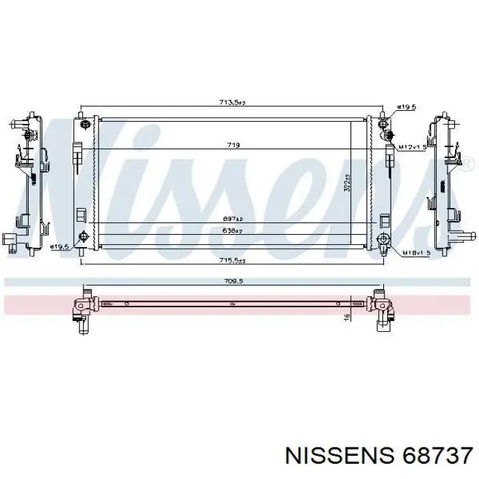 Comprar 68737 Nissens Radiador de auto