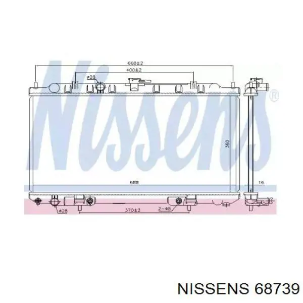 68739 Nissens radiador refrigeración del motor