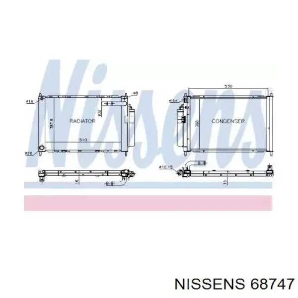 68747 Nissens Refrigeración del motor