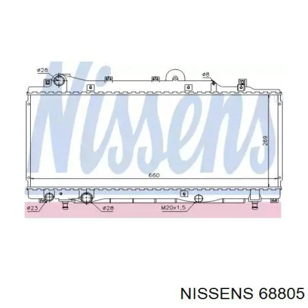 Comprar 68805 Nissens Radiador de auto