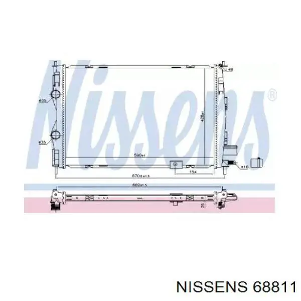 68811 Nissens radiador