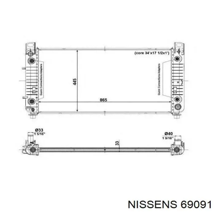 69091 Nissens Refrigeración del motor