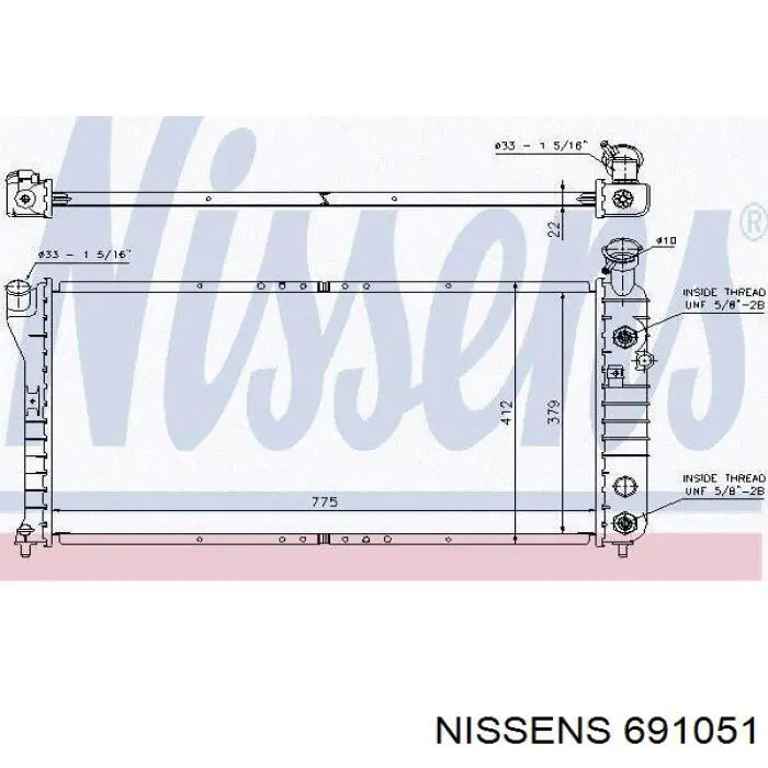 691051 Nissens radiador refrigeración del motor