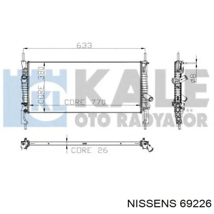 69226 Nissens Refrigeración del motor