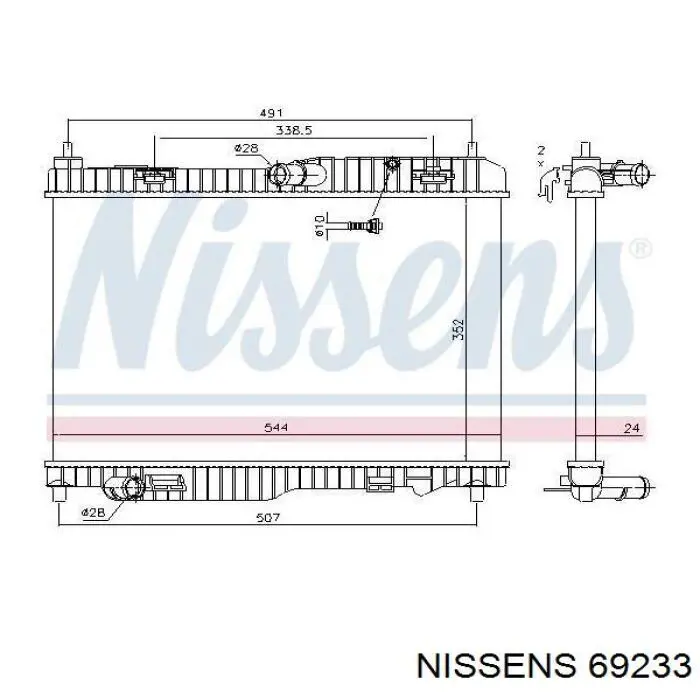 69233 Nissens radiador