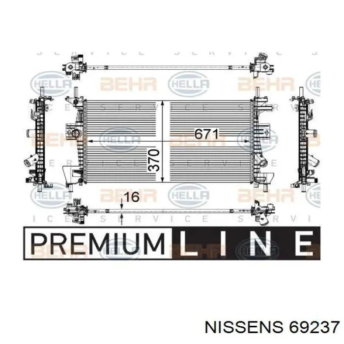 Comprar 69237 Nissens Radiador de auto