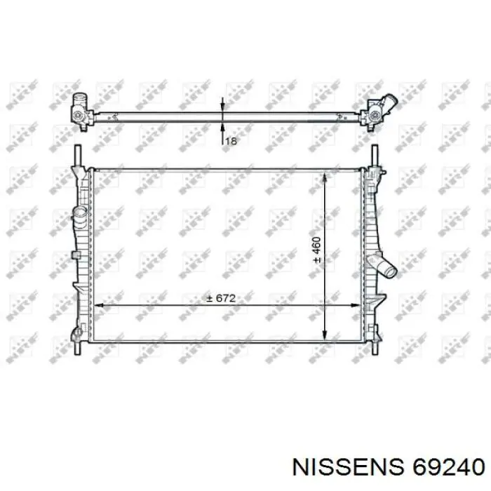 Radiador 69240 Nissens