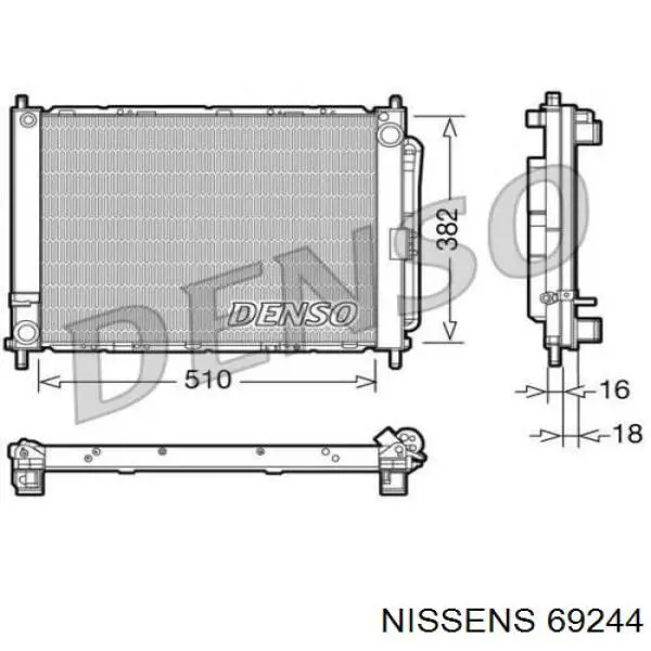 Água radiador Nissens 69244 precio, desde 57,09 EUR