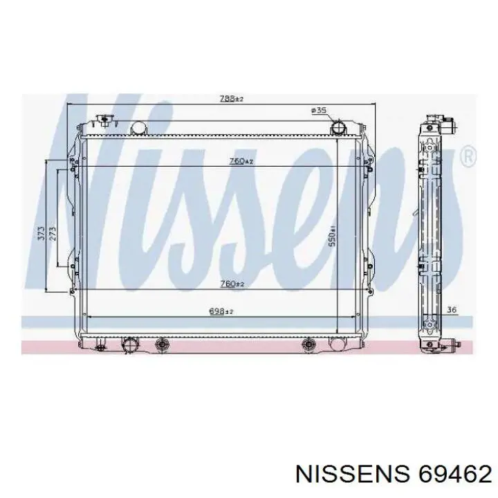 69462 Nissens radiador