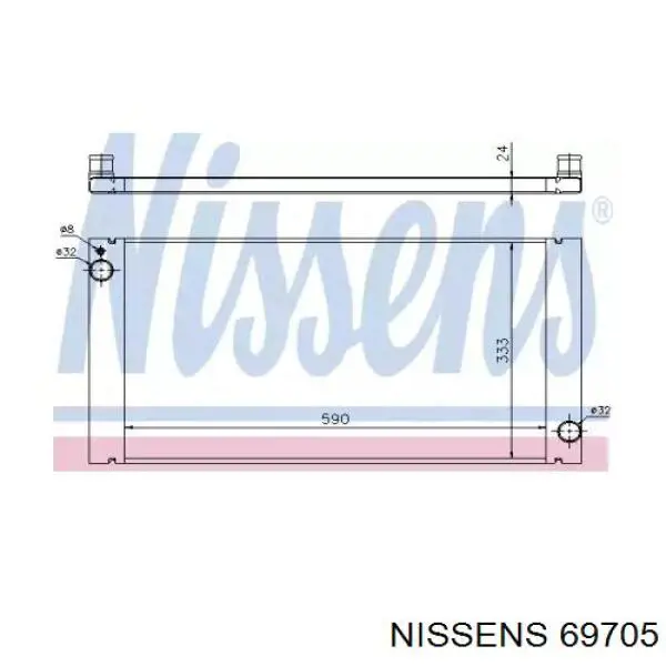 69705 Nissens radiador