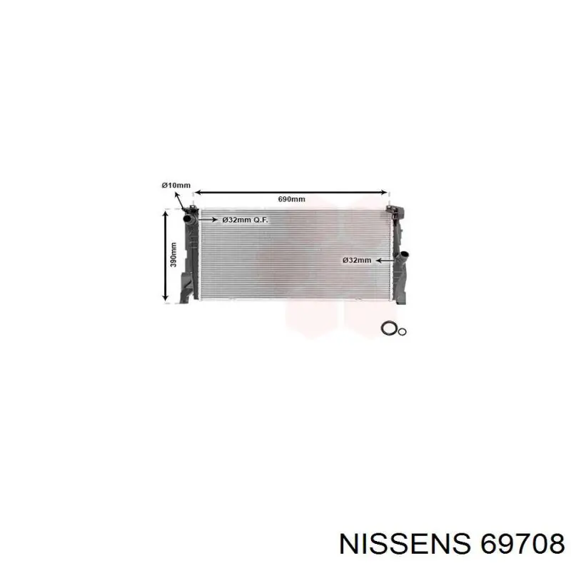 Radiador 69708 Nissens