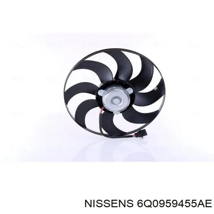 6Q0959455AE Nissens ventilador (rodete +motor refrigeración del motor con electromotor completo)