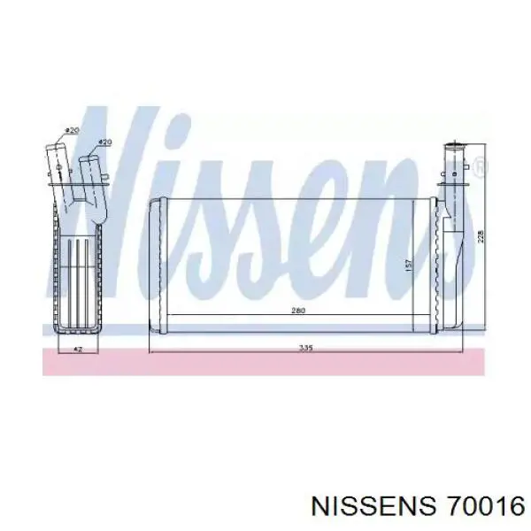 Comprar 70016 Nissens Radiador calefacción