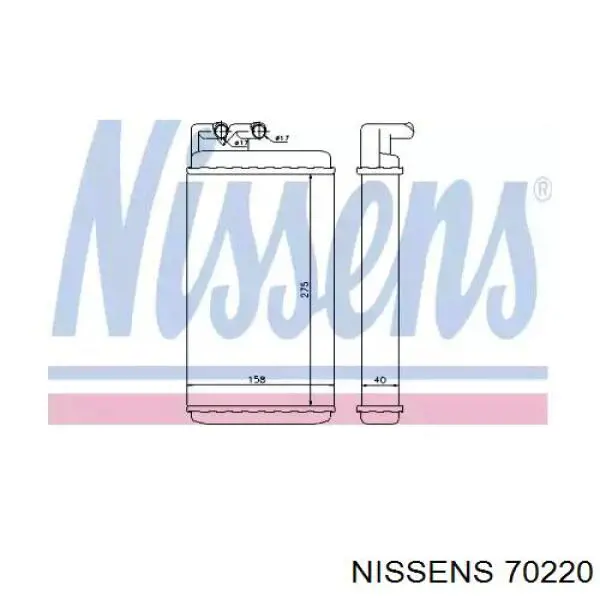 Comprar 70220 Nissens Radiador calefacción