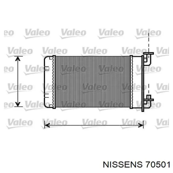 70501 Nissens radiador de calefacción