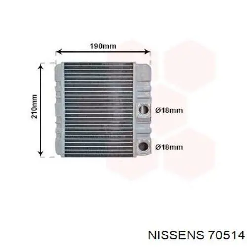 Comprar 70514 Nissens Radiador calefacción