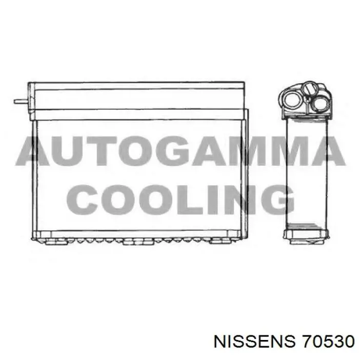 70530 Nissens radiador de calefacción