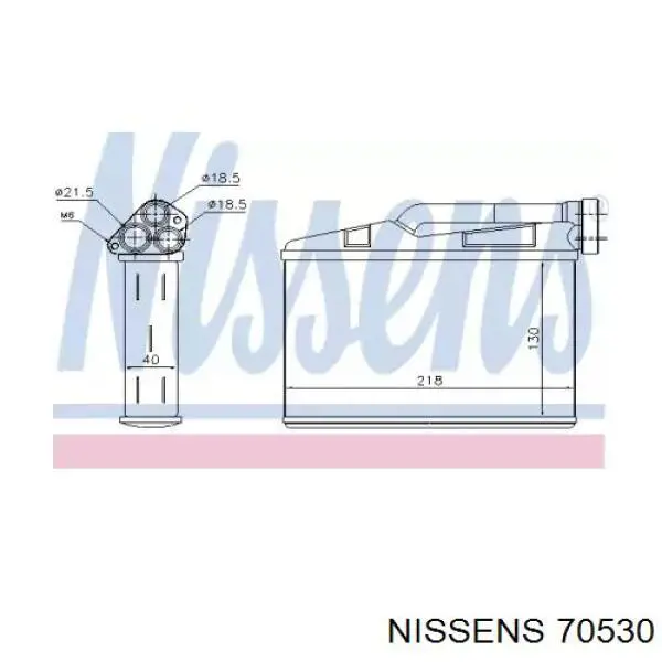 Radiador de calefacción Nissens 70530 precio, desde 70,18 EUR