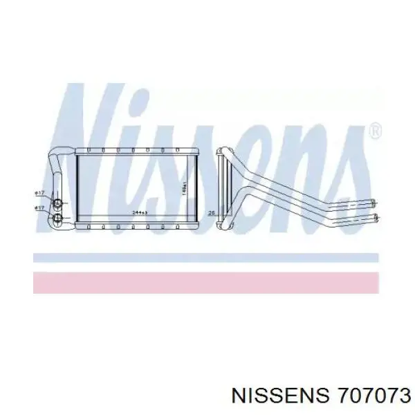 707073 Nissens radiador de calefacción