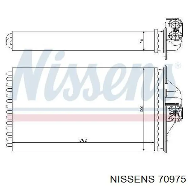 Radiador calefacción 70975 Nissens