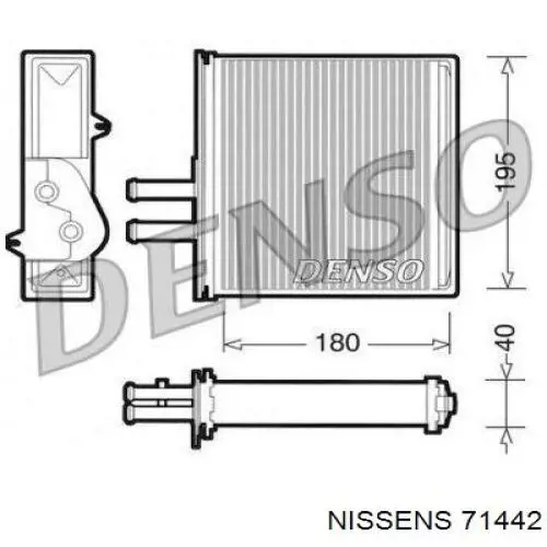 Radiador de calefacción Nissens 71442 precio, desde 17,05 EUR