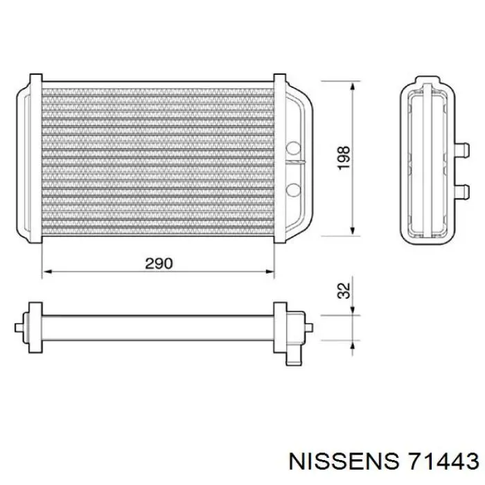 71443 Nissens radiador de calefacción