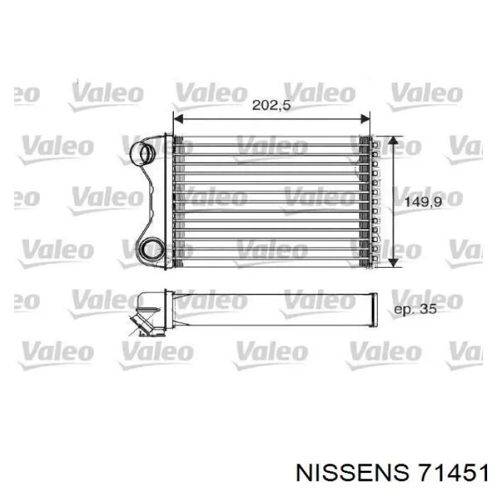 Radiador de calefacción Nissens 71451 precio, desde 28,68 EUR