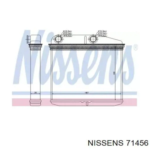 Radiador de calefacción Nissens 71456 precio, desde 35,94 EUR