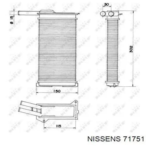 Radiador de calefacción Nissens 71751 precio, desde 32,39 EUR