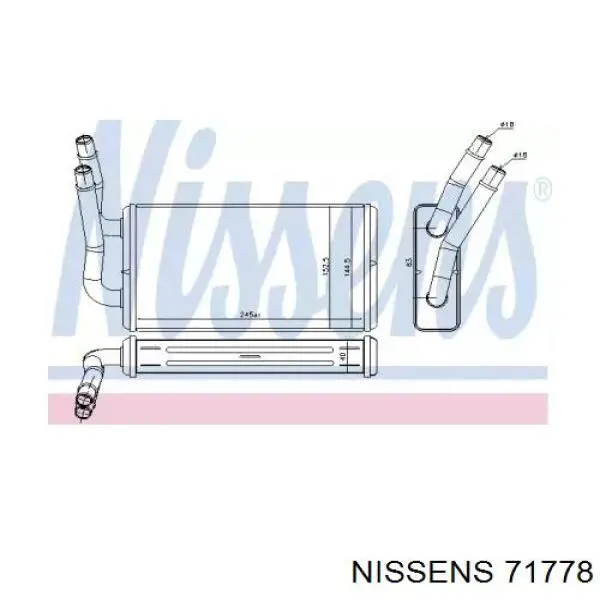 71778 Nissens radiador calefacción