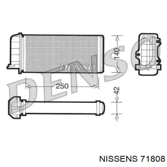 Radiador calefacción 71808 Nissens
