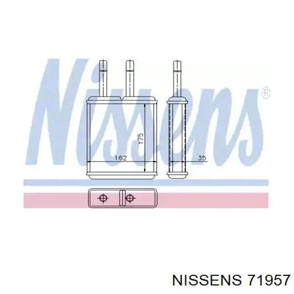 Radiador de calefacción Nissens 71957 precio, desde 33,40 EUR