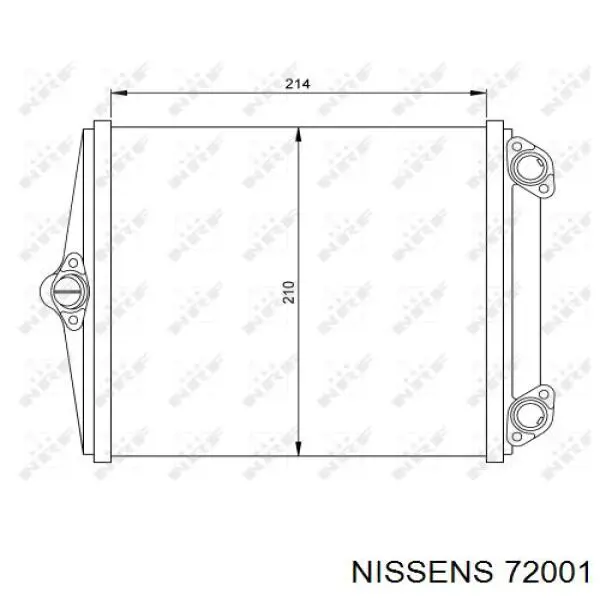 72001 Nissens radiador de calefacción