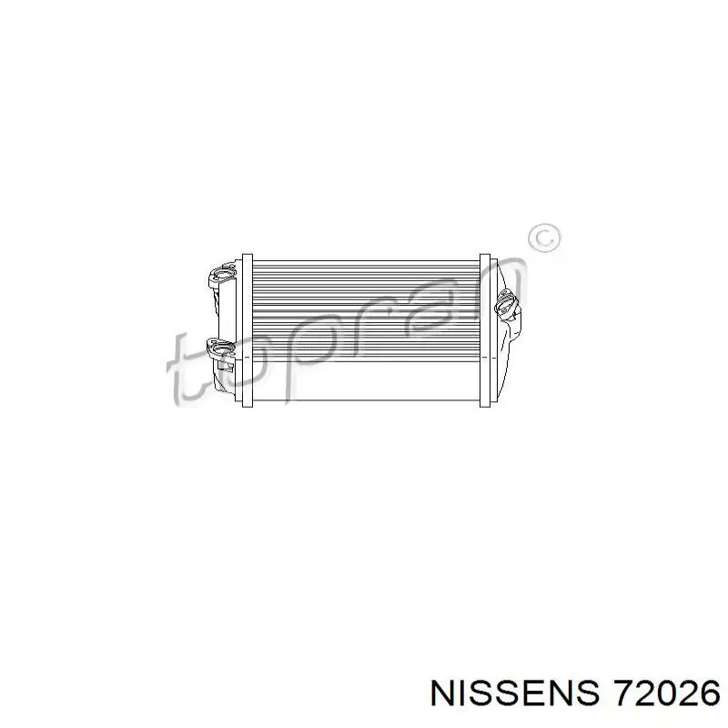 72026 Nissens radiador de calefacción