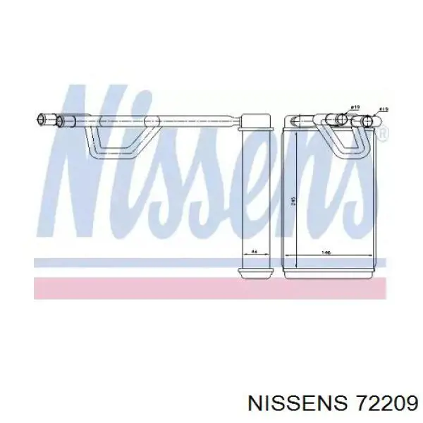 72209 Nissens radiador calefacción