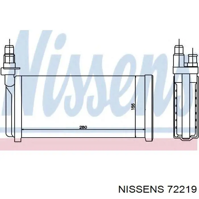 72219 Nissens radiador de calefacción