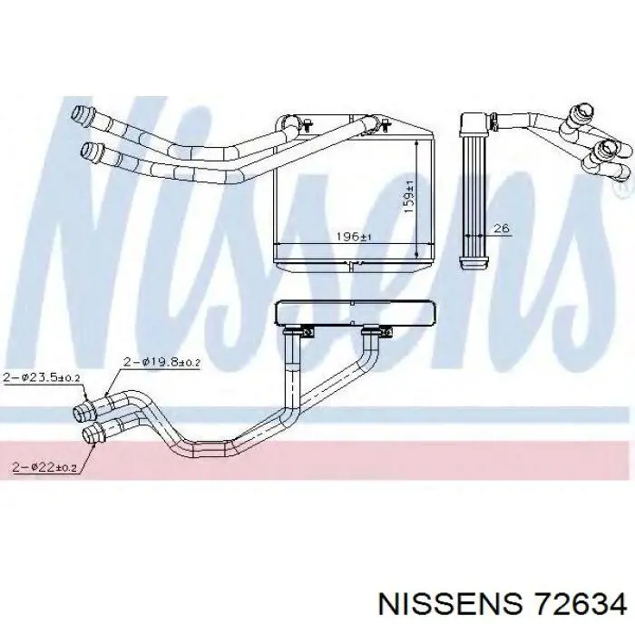 Comprar 72634 Nissens Radiador calefacción