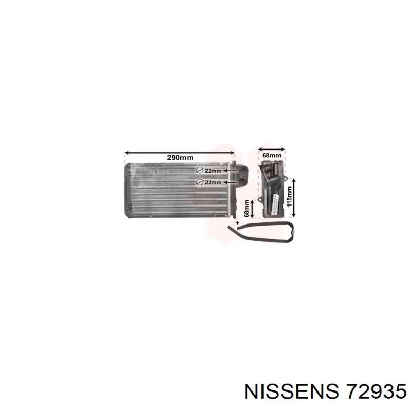 Comprar 72935 Nissens Radiador calefacción
