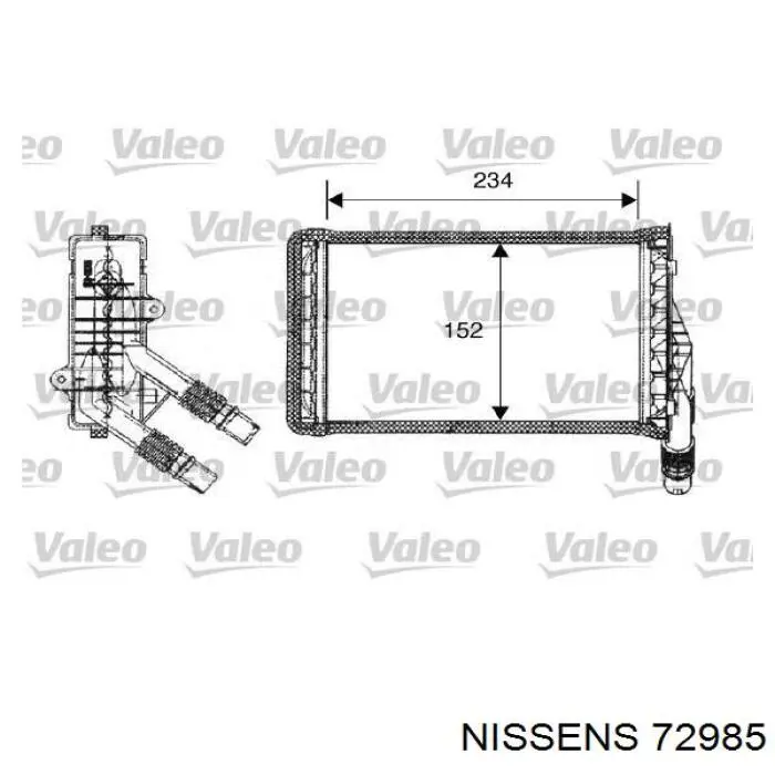Radiador de calefacción Nissens 72985 precio, desde 32,41 EUR