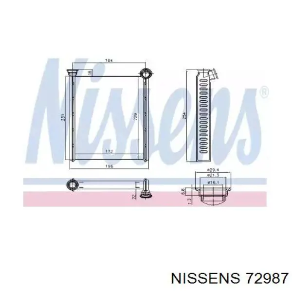 Comprar 72987 Nissens Radiador calefacción