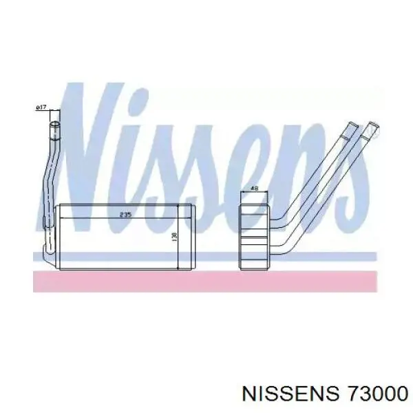 73000 Nissens radiador calefacción