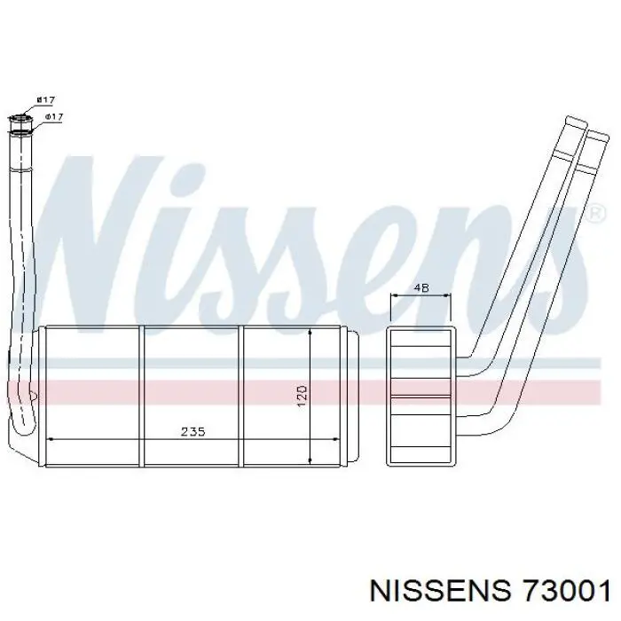 73001 Nissens radiador calefacción