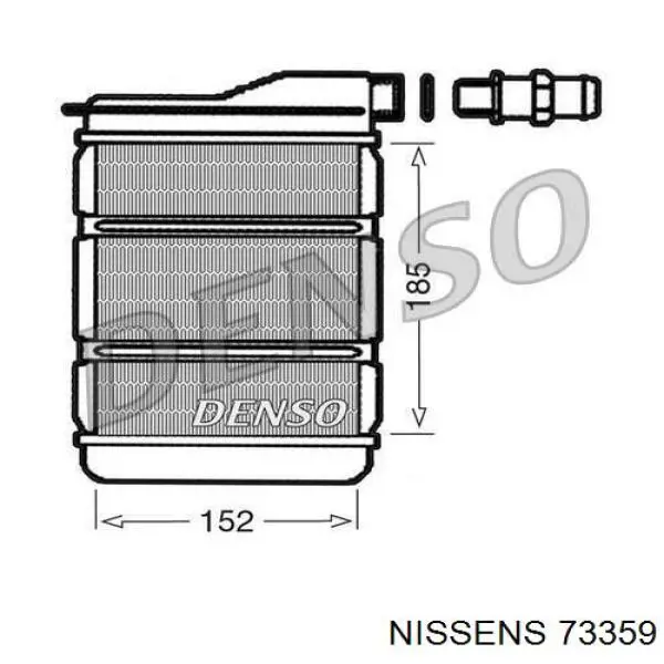 73359 Nissens radiador de calefacción