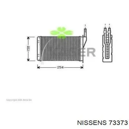 73373 Nissens radiador de calefacción