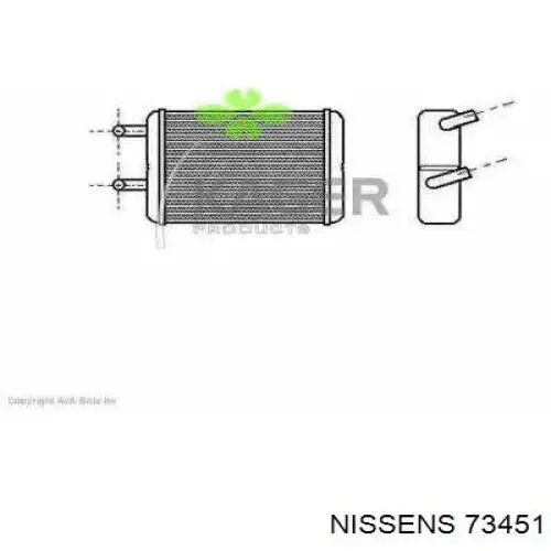 73451 Nissens Radiador interior