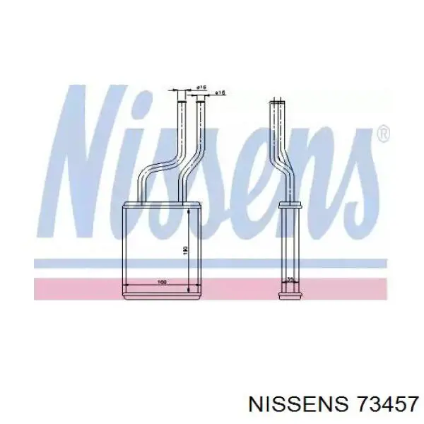 73457 Nissens radiador de calefacción