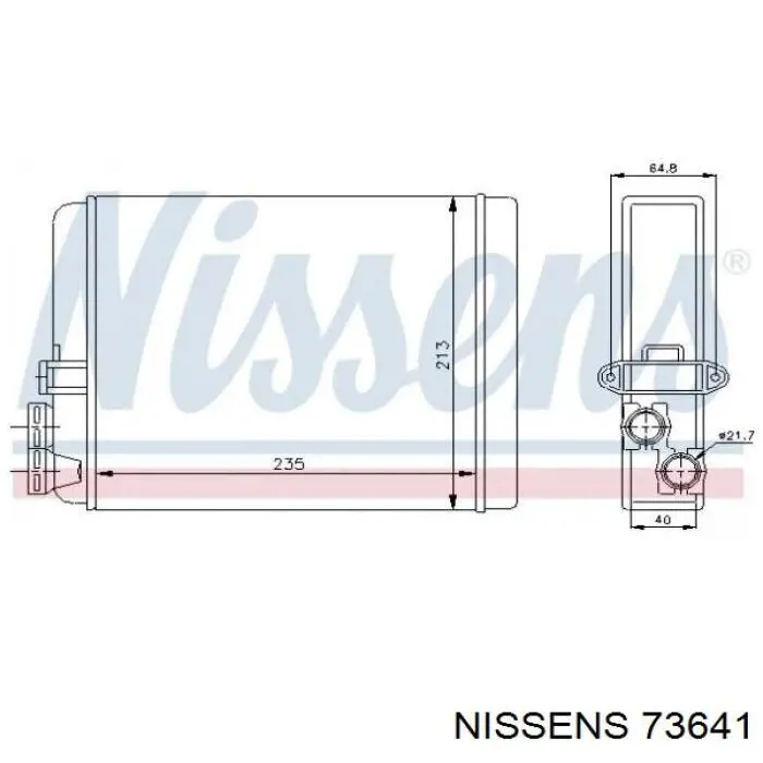 Radiador de calefacción Nissens 73641 precio, desde 50,26 EUR