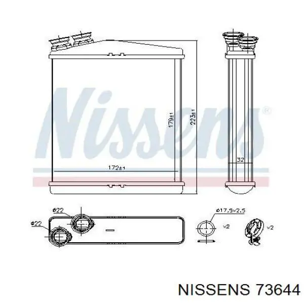 Comprar 73644 Nissens Radiador calefacción
